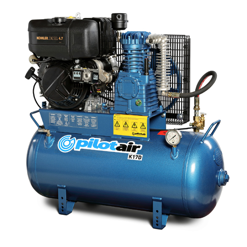 K17D Compressor- KOHLER diesel/KD225 (ES) /100 L Rec./308 L/min FAD